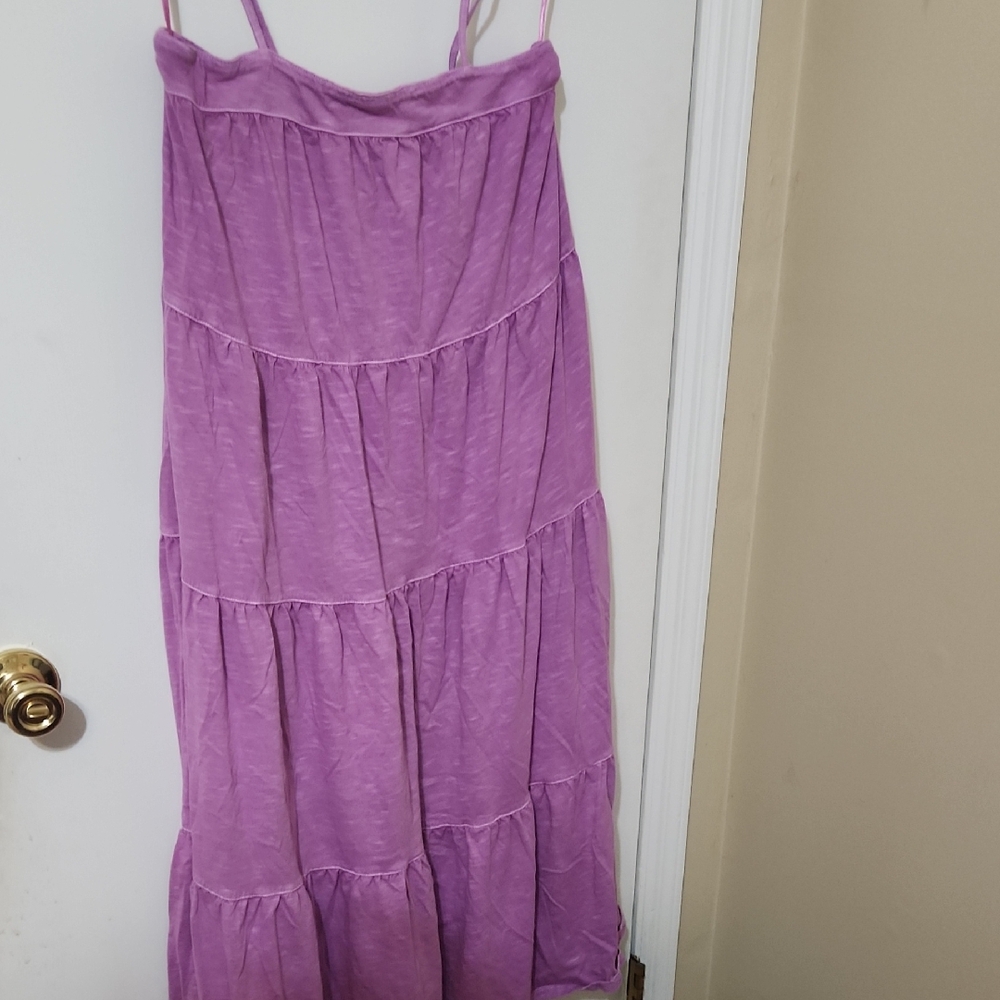 American Eagle Outfitters Lavender Tiered Maxi Dress